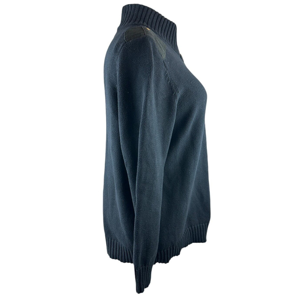 Ralph Lauren Full Zip Ribbed Knit Cardigan Sweater Pocket Arm Patch Plus Size 2X - Picture 12 of 13
